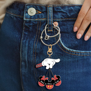 Personalized Gifts For Grandma Keychain - Adorable Mouse Charm 03OHLU090125 - Keychains - GoDuckee