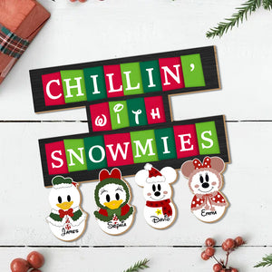 Personalized Christmas Gifts For Grandma Wood Sign, Little Snowmies 02kadc130824 - Wood Sign - GoDuckee