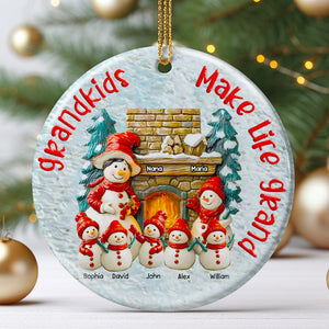 Personalized Gifts For Grandma Ornament Christmas 02ACDT130924 - Ornament - GoDuckee