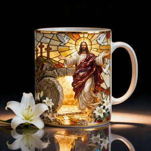 Jesus Christ Resurrection Coffee Mug - Easter Gift For Christian 04QHLU290126 - Coffee Mug - GoDuckee