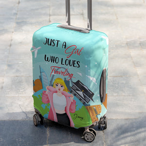 Personalized Gifts For Girl Traveling Lover Luggage Cover 04XQMH201224PA - Luggage Covers - GoDuckee