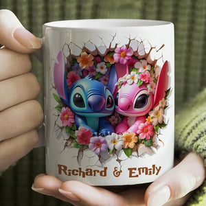 Personalized Gifts For Couple Coffee Mug Romantic Cartoon 04HUDT120425 - Coffee Mug - GoDuckee
