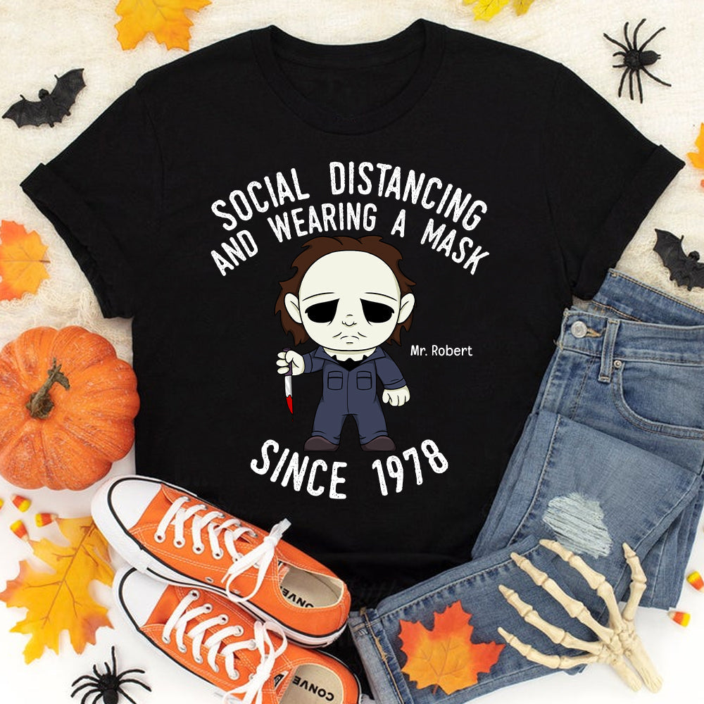 Social Distancing And Wearing A Mask Since 1978-Personalized Shirt-04acqn110823ha - Shirts - GoDuckee