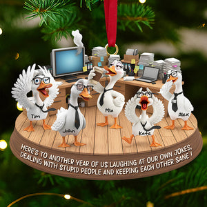Silly Goose Coworker Christmas Ornament Personalized Gifts 06KIDT131125 - Ornament - GoDuckee