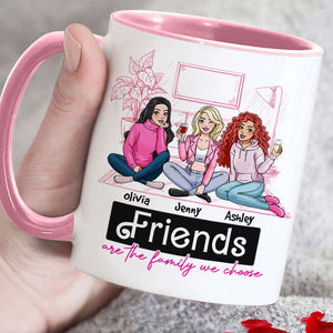 Friends Are The Family We Choose, Gift For Friends, Personalized Mug, Drinking Friends Mug 05NAHN050124HH - Coffee Mug - GoDuckee