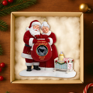 Santa Claus Custom Photo Gifts For Pregnancy Christmas Ornament 05kitn161025 - Ornament - GoDuckee