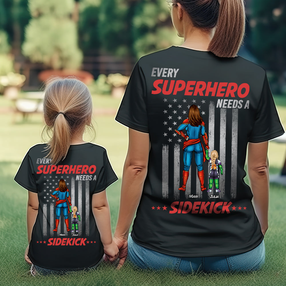 Personalized Gifts For Mom Shirt Every Superhero Needs Sidekicks 04QHHN180124PA - 2D Shirts - GoDuckee