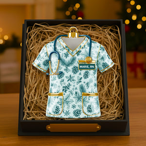 Nurse Toile de Jouy Acrylic Ornament - Personalized Christmas Gifts For Nurse 05PGDT300925 - Ornament - GoDuckee