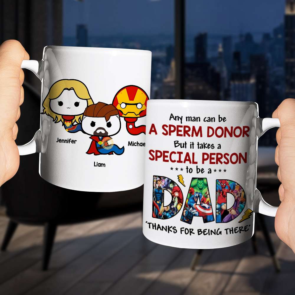 A Sperm Dad Family Gift Mug Funny White Mug - Coffee Mug - GoDuckee