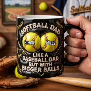 Softball Dad Magic Mug - Personalized Gifts For Dad 02TGDH050526 - Coffee Mug - GoDuckee