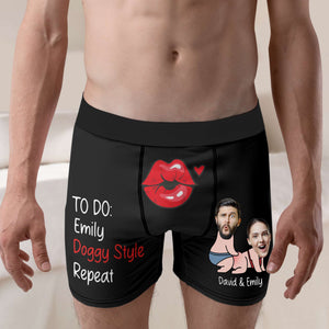 Custom Photo Gifts For Men Boxers To Do - Boxers & Briefs - GoDuckee