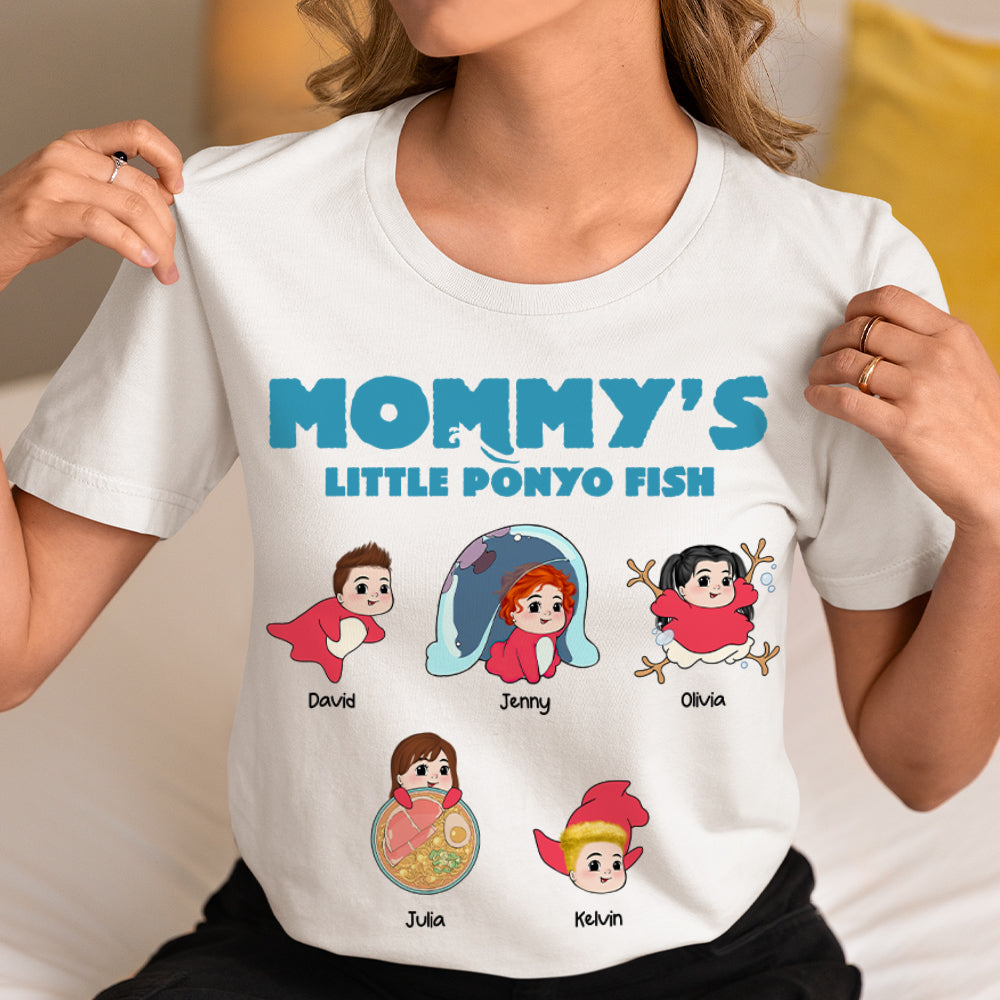 Personalized Gifts For Mom Shirt Mommy's Little Fish 06HTHN290224 - 2D Shirts - GoDuckee