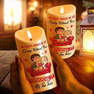 Personalized Funny Gifts For Couple LED Candle 01xqtn051224hh Touching All The Time - Led Candle - GoDuckee