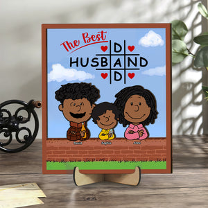 Personalized Gifts For Dad Wood Sign 04totn211224hh The Best Dad - Husband - Wood Sign - GoDuckee