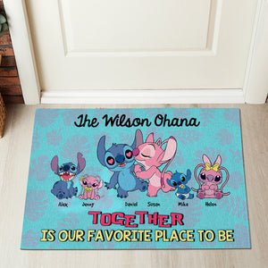 Together Is Our Favorite Place To Be, Family Gift, Personalized Doormat, Alien Family Doormat 02KAHN281223 - Doormat - GoDuckee