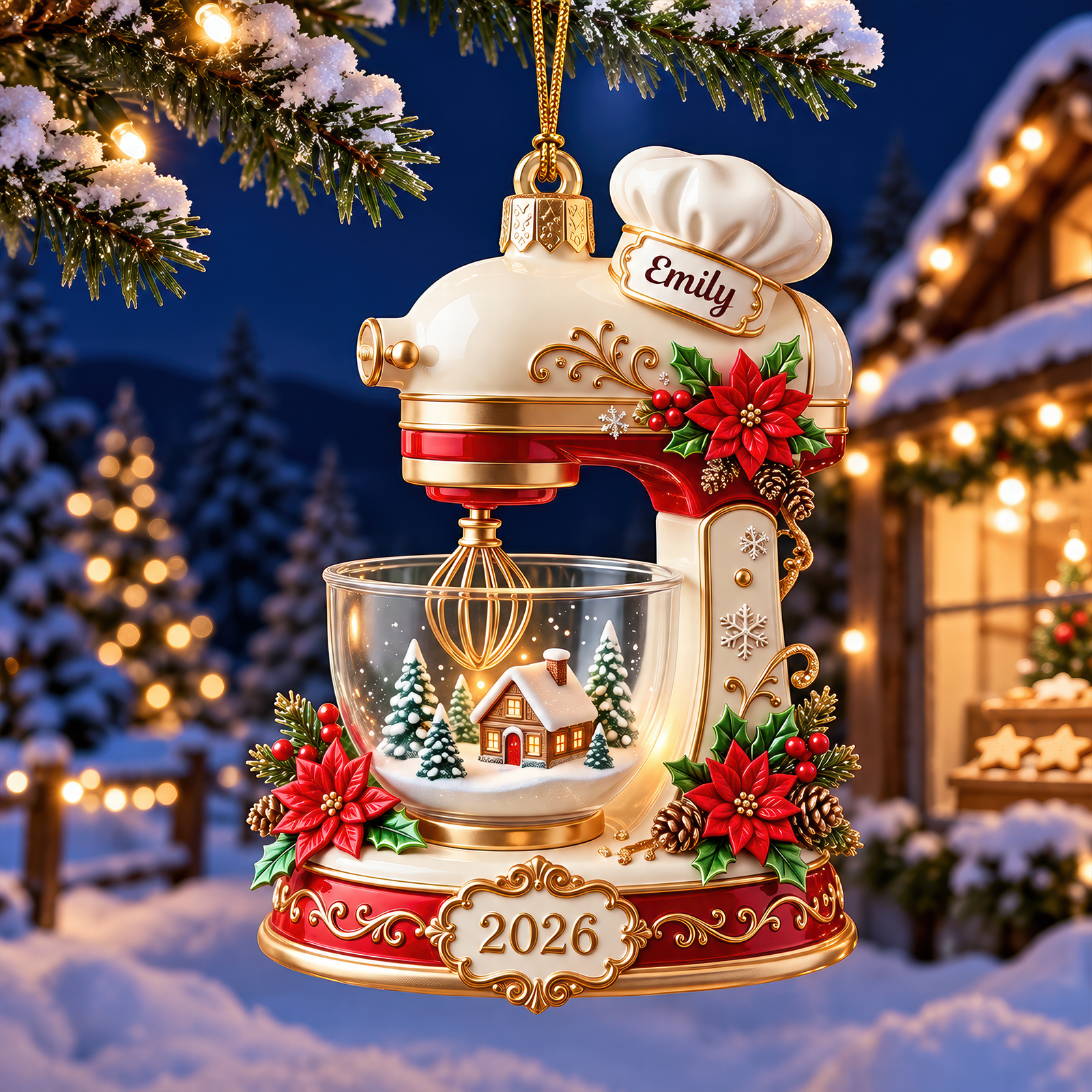 Baking Mixer Christmas Ornament - Personalized Gifts For Baking Lovers 01pgqn141026 - Ornament - GoDuckee