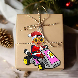 Personalized Custom Photo Gifts For Kid Driving Kart Acrylic Ornament 02OHTN151124 - Ornament - GoDuckee