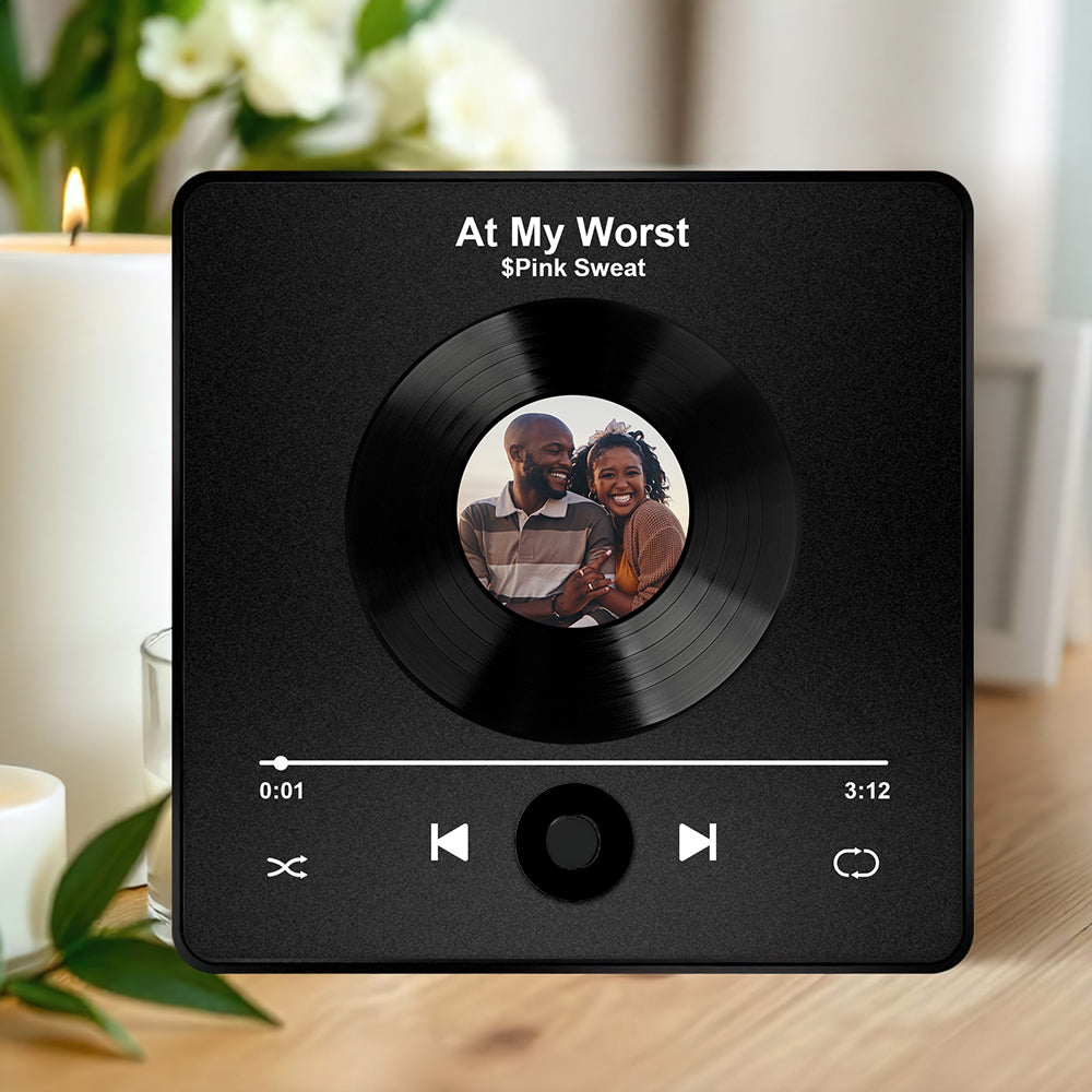 Custom Music & Photo Fridge Magnet Gifts For Couples 03PGQN071224 - Fridge Magnet - GoDuckee