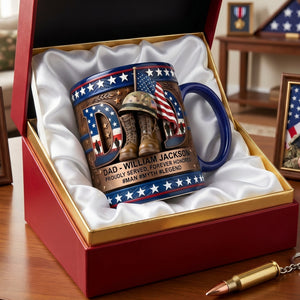 Proud Veteran Dad Coffee Accent Mug - Personalized Gifts For Dad 04TYQN280426 - Coffee Mug - GoDuckee
