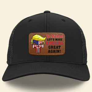 Personalized Gifts For Independent Day Leather Patch Hat 04ACQN170624 - Caps - GoDuckee