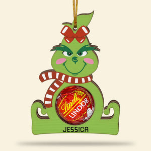 Cute Chocolate Holder, Personalized Wood Ornament, Unique Christmas Gifts, Christmas Tree Decorations, 04naqn251123 - Ornament - GoDuckee