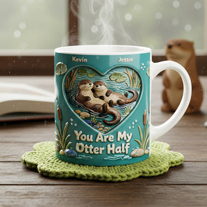 Sweet Otter Couple Coffee Mug - Personalized Gift For Couples 03NATA200126 - Coffee Mug - GoDuckee