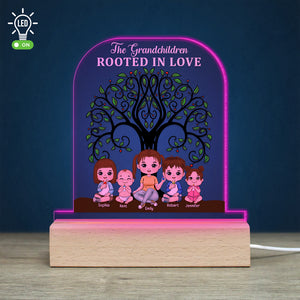 The Grandchildren Rooted In Love Personalized 3D Led Light Gift For Grandparents - Led Night Light - GoDuckee
