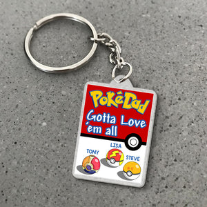 Dad Love Them All Personalized Key Chain, Gift For Father's Day-5OHPO270523 - Keychains - GoDuckee