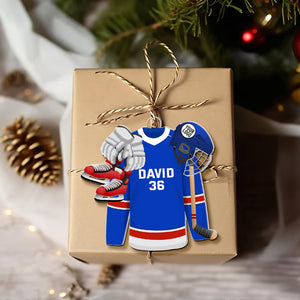 Personalized Gifts For Ice Hockey Lovers Christmas Ornament 01huqn211024 - Ornament - GoDuckee