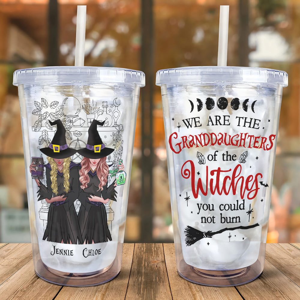 We're The Granddaughters Of The Witches You Could Not Burn, Gift For Witch Lovers, Personalized Tumbler, Witchcraft Girl Tumbler, Halloween Gift - Tumbler Cup - GoDuckee