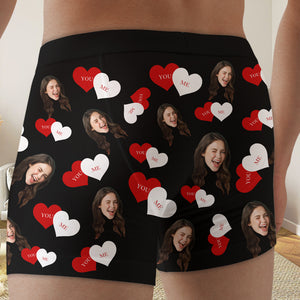 Only You Is My Perfect Partner, Personalized Photo Men's Boxer Briefs, Unique Gifts For Him, Valentine's Day Gifts - Boxer Briefs - GoDuckee
