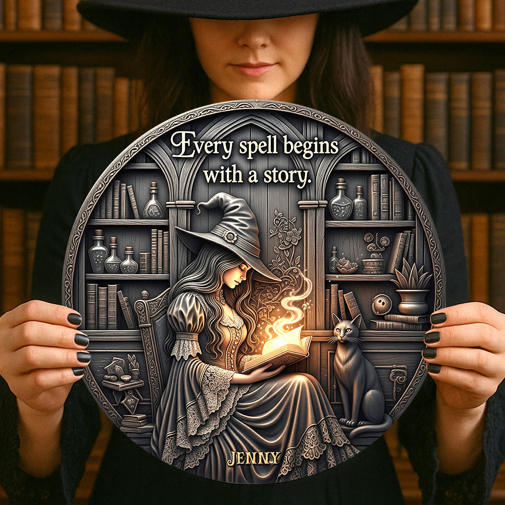 Spooky Metal Sign Personalized Gifts For Witch Lovers 02pgtn180725 - Metal Signs - GoDuckee