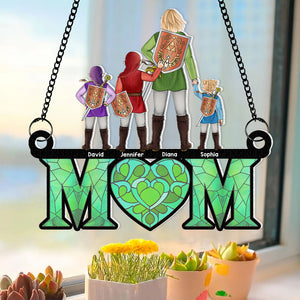 Personalized Gifts For Mom Suncatcher Window Hanging Ornament 04naqn240424hg Mother's Day - Ornaments - GoDuckee