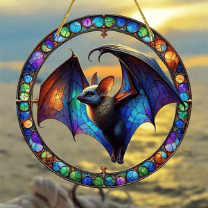 Halloween Gifts For Horror Fans Bat Stained Glass Ornament 03acxx220824 - Ornament - GoDuckee