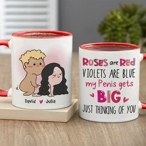 Roses Are Red, Violets Are Blue, Gift For Couple, Personalized Tumbler, Naughty Couple Tumbler, Couple Gift - Coffee Mug - GoDuckee