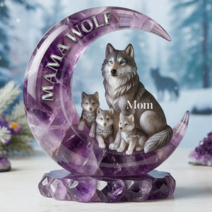 Wolf Mom Acrylic Plaque - Personalized Gifts For Mom 01NATA070226 - Shaped Plaques - GoDuckee
