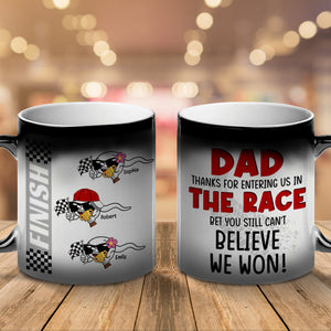 Dad Sperm Winners Personalized Magic Mug, Bet You Can't Believe We Won - Magic Mug - GoDuckee