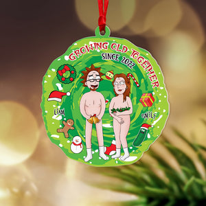 Personalized Gifts For Couple Ornament Together Couple Christmas Portal 05xqpu180724hg - Ornament - GoDuckee