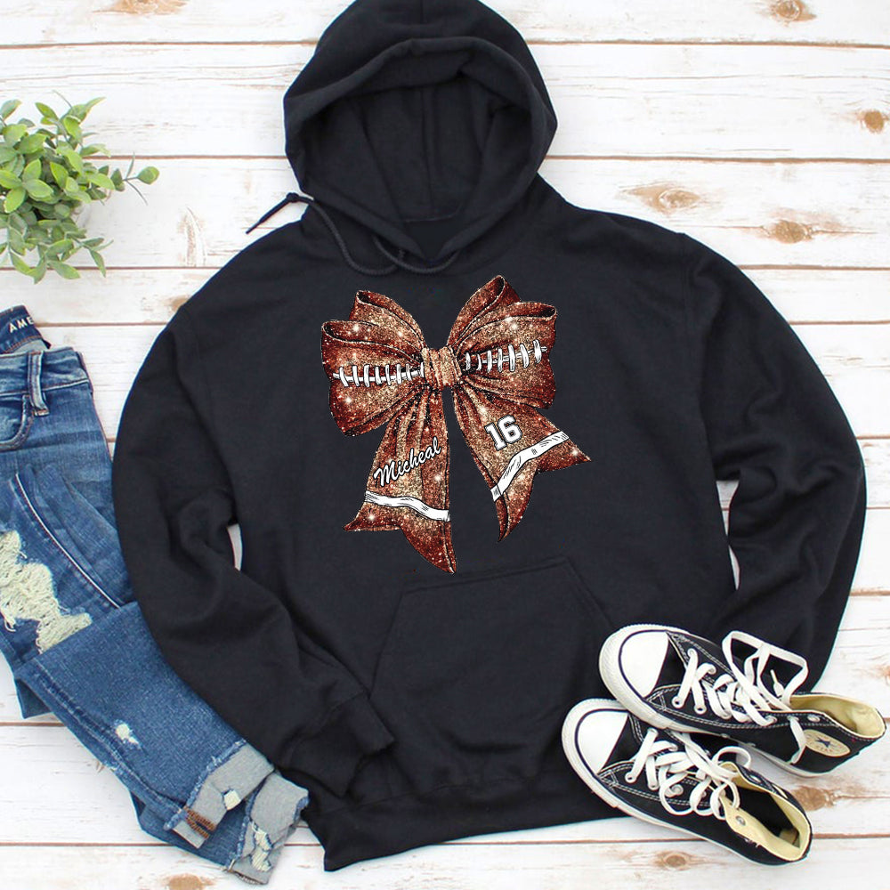 Personalized Gifts For Football Lovers, Coquette Bow Glitter Shirt 03ACDT180924 - Shirts - GoDuckee