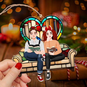 Personalized Gifts For Couple Christmas Ornament, Love Book 04TGLU031024PA - Ornament - GoDuckee