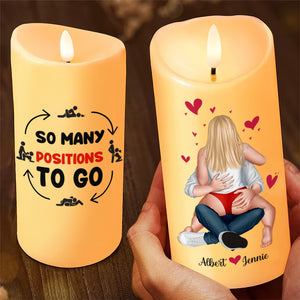 Personalized Gifts For Couples, Naughty Couple LED Candle 05TOLU301024HH - Led Candle - GoDuckee