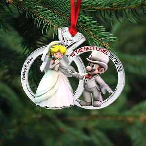 To The Next Level, Personalized Ornaments For Couple, Christmas Gift, Anniversary Gift Ideas 03QHHN131023 - Ornament - GoDuckee