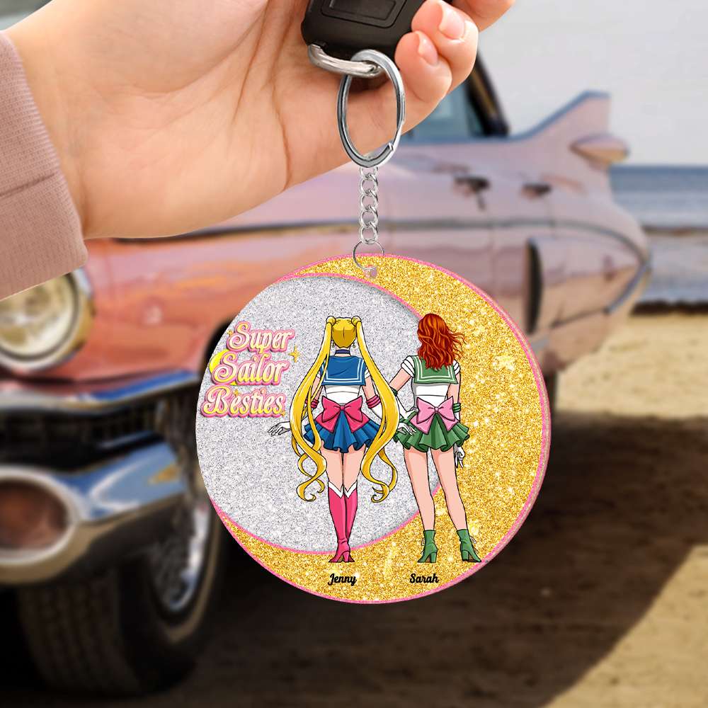 Personalized Gifts For Friends Keychain Super Besties 04HTHN190224HH - Keychains - GoDuckee