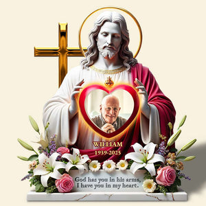 Custom Photo Gifts For Heaven Acrylic Plaque In God's Arms 03HUDT110425 - Shaped Plaques - GoDuckee