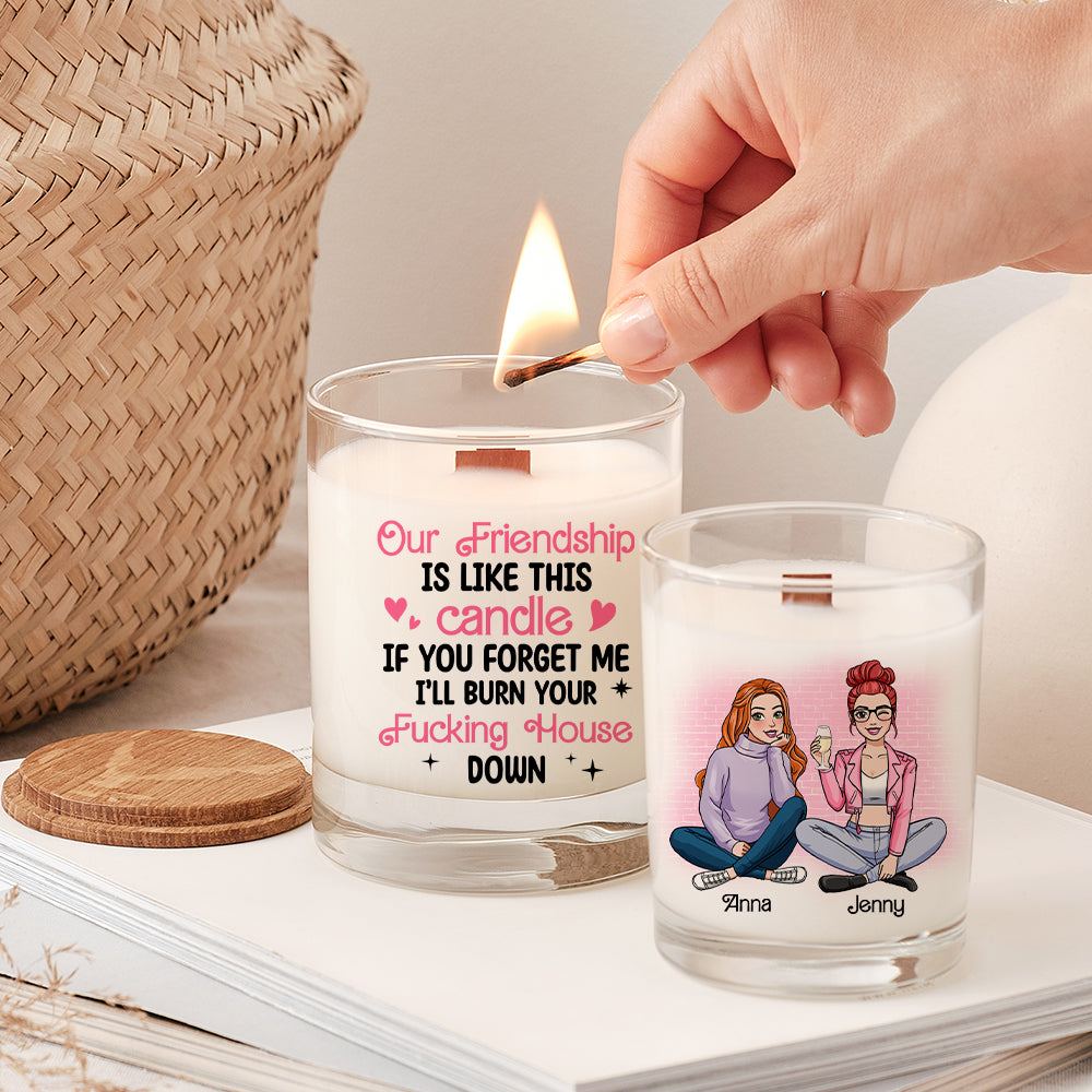 Personalized Gifts For Besties Scented Candle Our Friendship Is Like This Candle - Scented Candle - GoDuckee