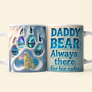 Ice Bear Dad Footprint Coffee Mug - Personalized Gifts For Dad 02qhqn190525 - Coffee Mug - GoDuckee