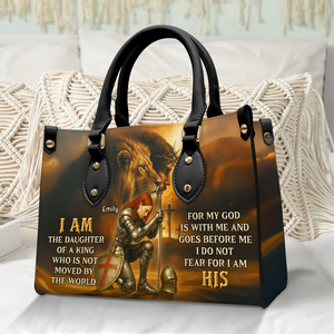 Kneeing Knight Leather Bag - Personalized Gifts For Christians 02hupu130625 - Leather Bag - GoDuckee