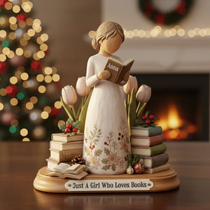 Reading Girl Personalized Gifts For Book Lovers Acrylic Plaque 08pgtn151025 - Shaped Plaques - GoDuckee