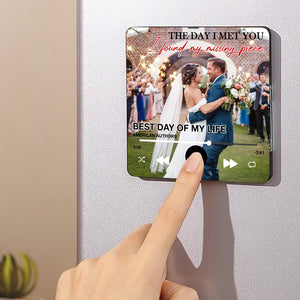 Custom Photo Gifts For Couple Music Fridge Magnet, Newlywed & Anniversary Gift Idea 03qhdt271224 - Fridge Magnet - GoDuckee