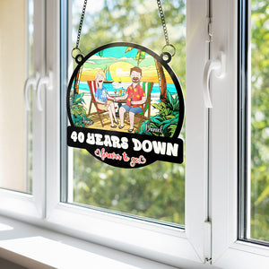 Personalized Anniversary Gifts For Couple Window Hanging Suncatcher Ornament 03TOLU080225PA - Ornament - GoDuckee